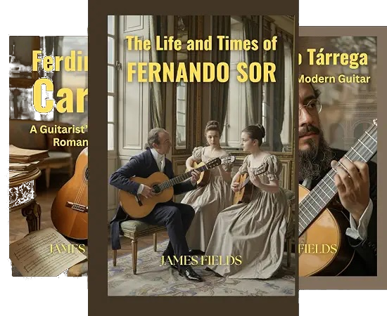 Classical Guitar Masters book covers by James Fields