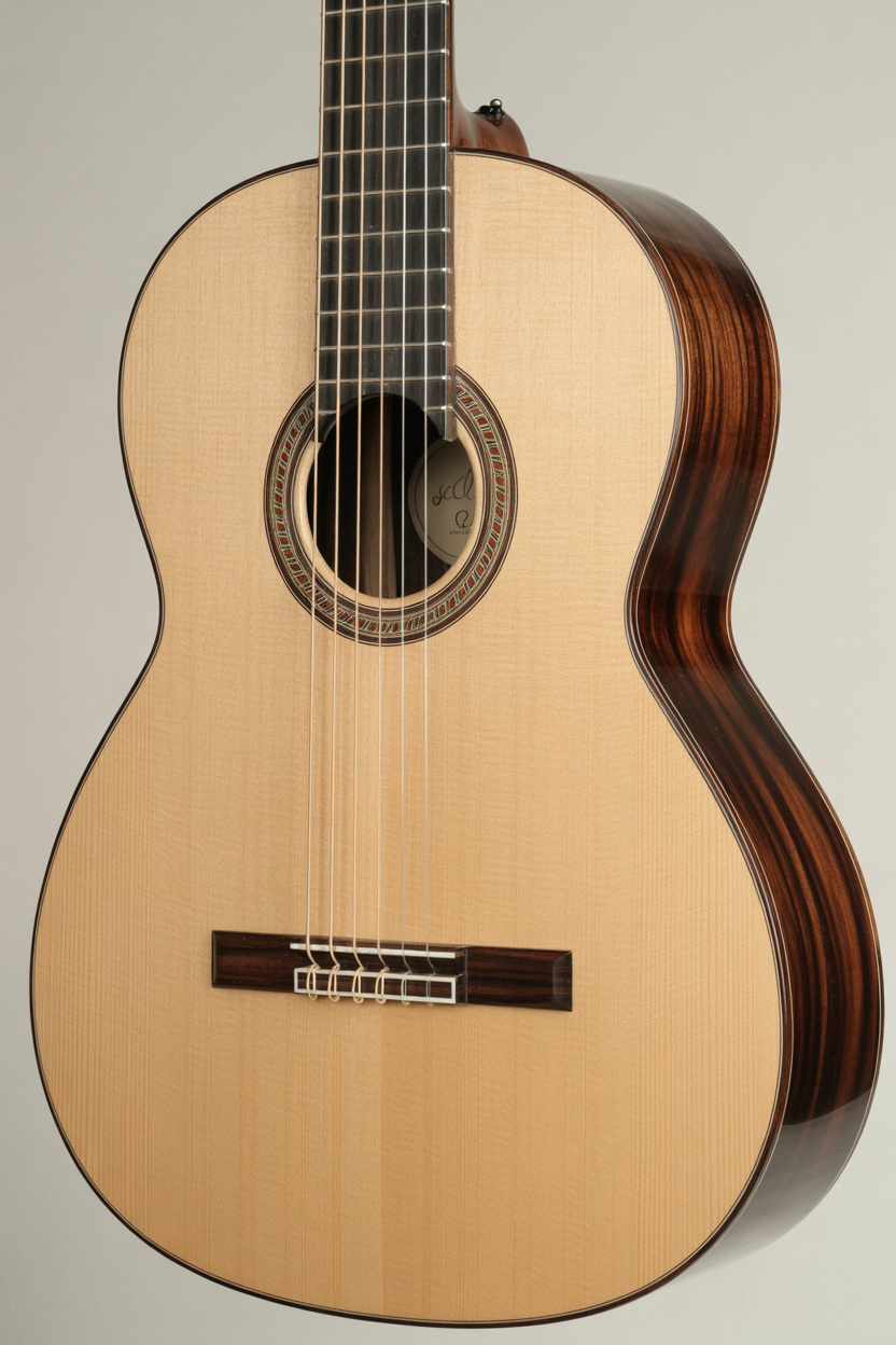 Santa Barbara handcrafted classical guitar by James Fields Guitars